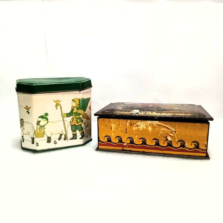 Assorted Vintage Collectible tin cans from UK for 175 each *R20