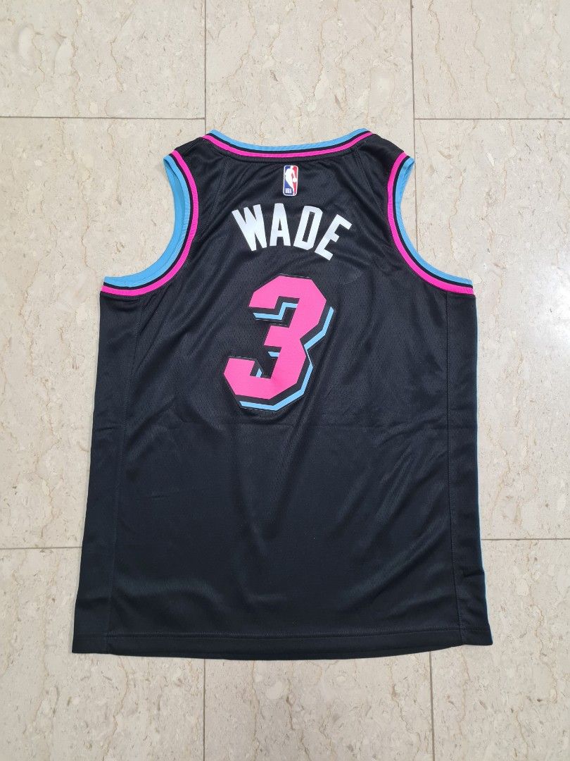 Custom nike miami heat vice nights swingman sales jersey