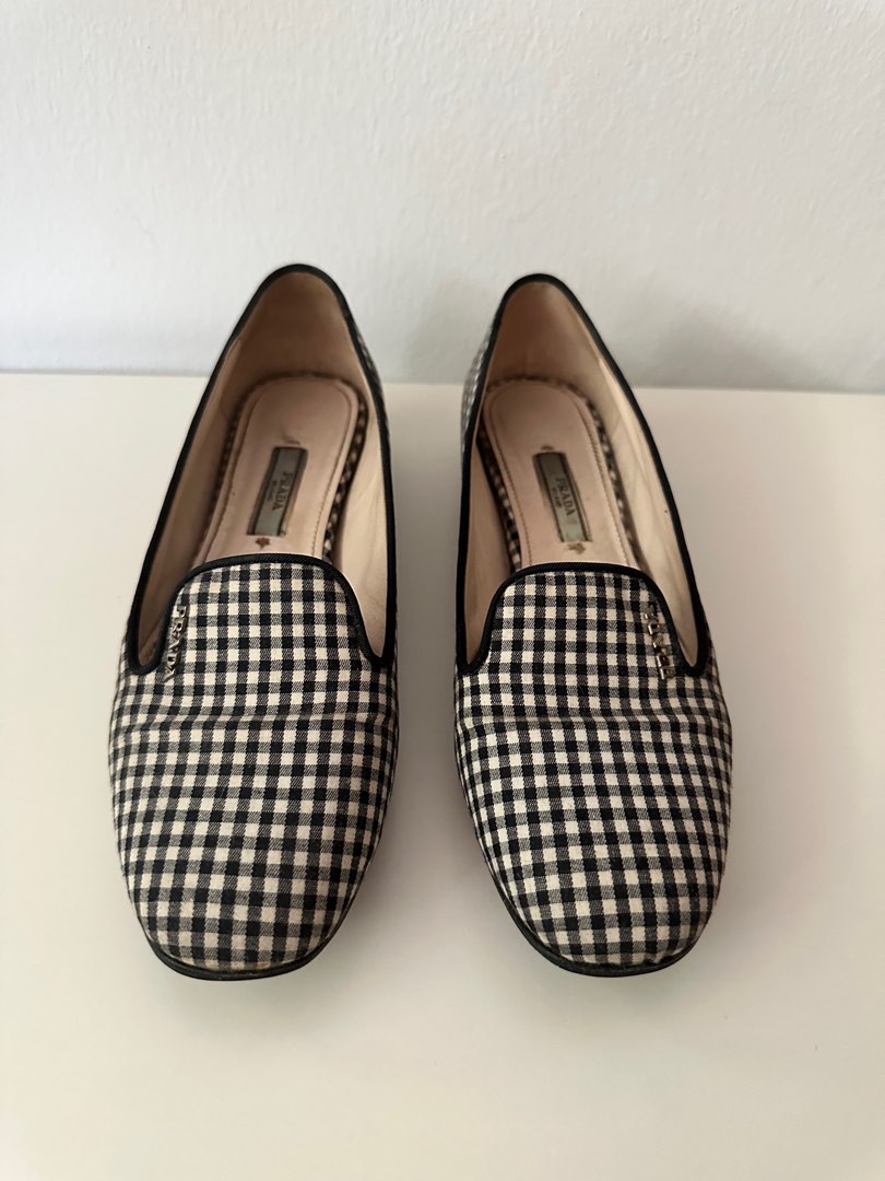 Gingham sale flat shoes