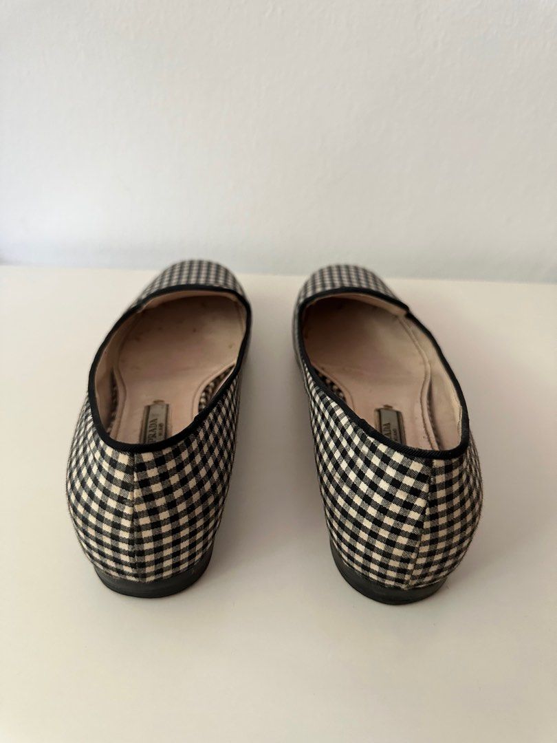Gingham sale flat shoes