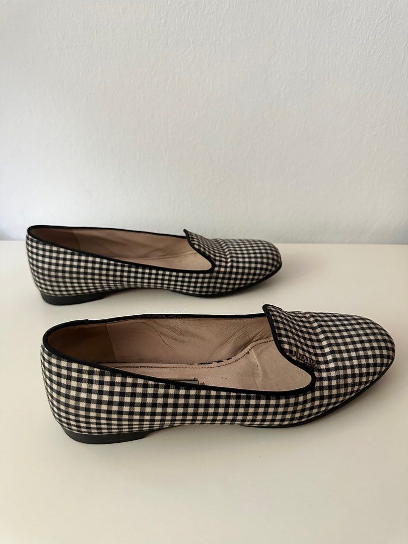 Gingham hot sale slip ons