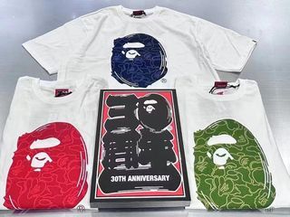 BAPE MAD FACE COLLEGE L/S TEE, Men's Fashion, Tops & Sets, Tshirts