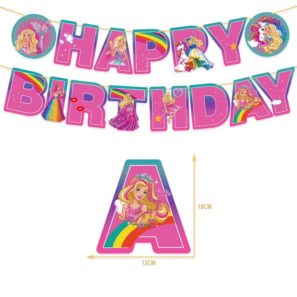 Barbie birthday party supplies birthday banner / party deco, Hobbies