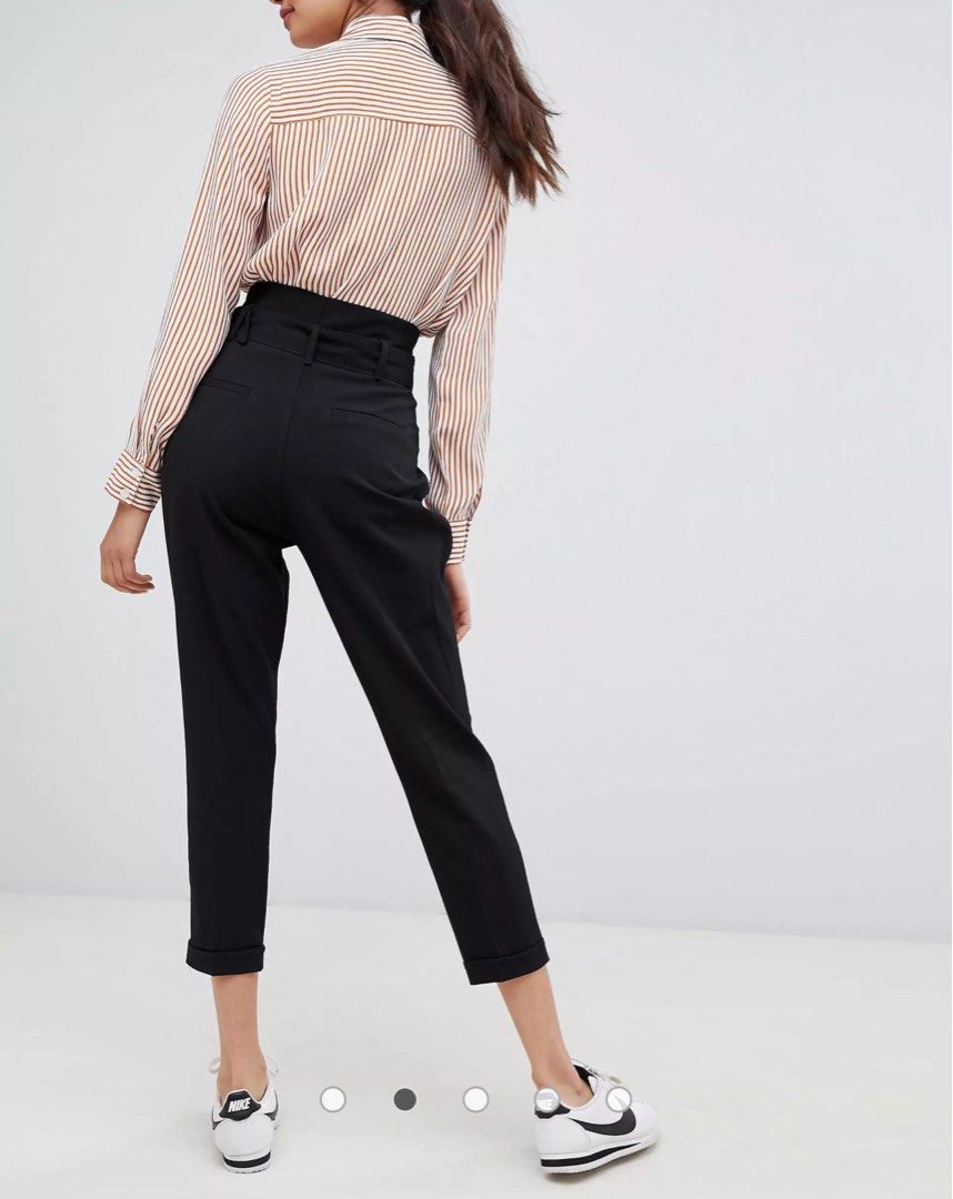 Straight Paperbag Waist Pants - Black - High Waisted Trousers - & Other  Stories | Fashion, Edgy casual, Top outfits