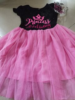 Birthday dress with crown 5-7 yo