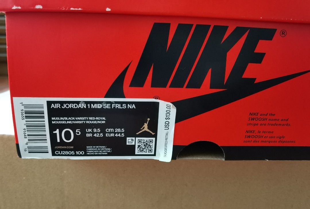 off white unc box label