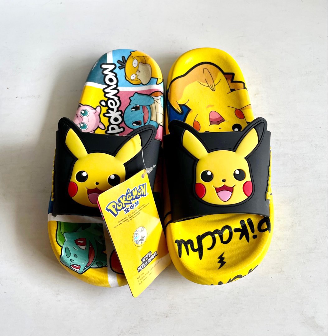 Kids cheap pikachu slippers