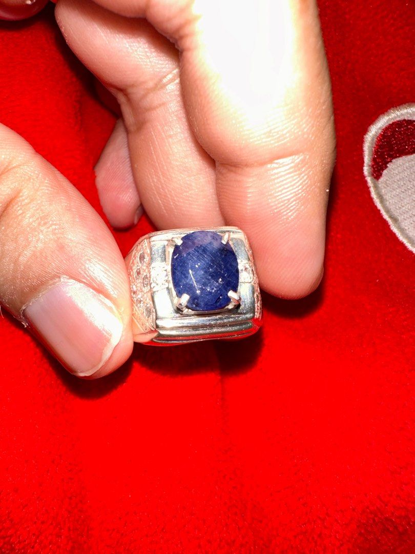 Brand New African Sapphire Nilam Afrika approx 4 Ct 980 silver