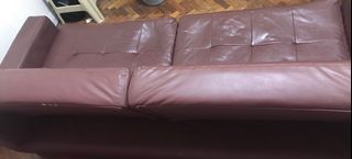 Brown foldable sofa bed