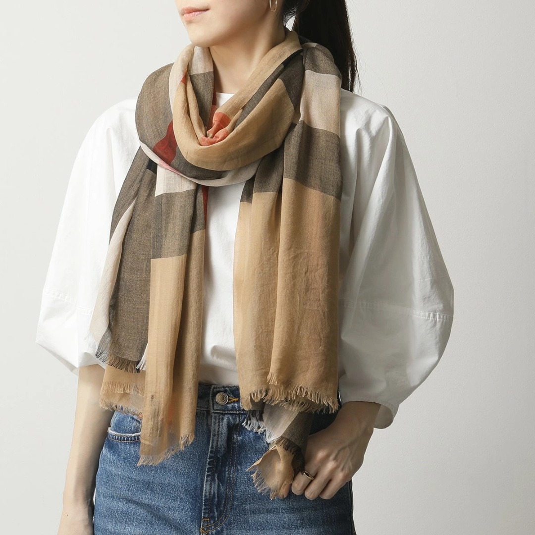 Burberry sheer mega check on sale scarf
