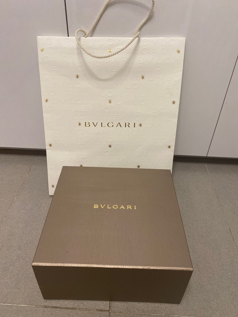 Bvlgari Packaging Bag Bvlgari Large Magnetic Gift Box And Paper Bag, Luxury, Accessories