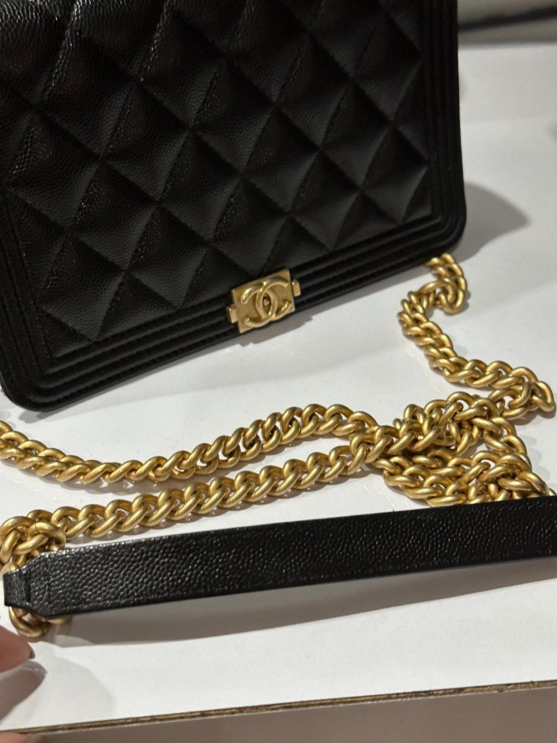 cc leboy woc 19cm black quilted caviar gold hardware main image 0