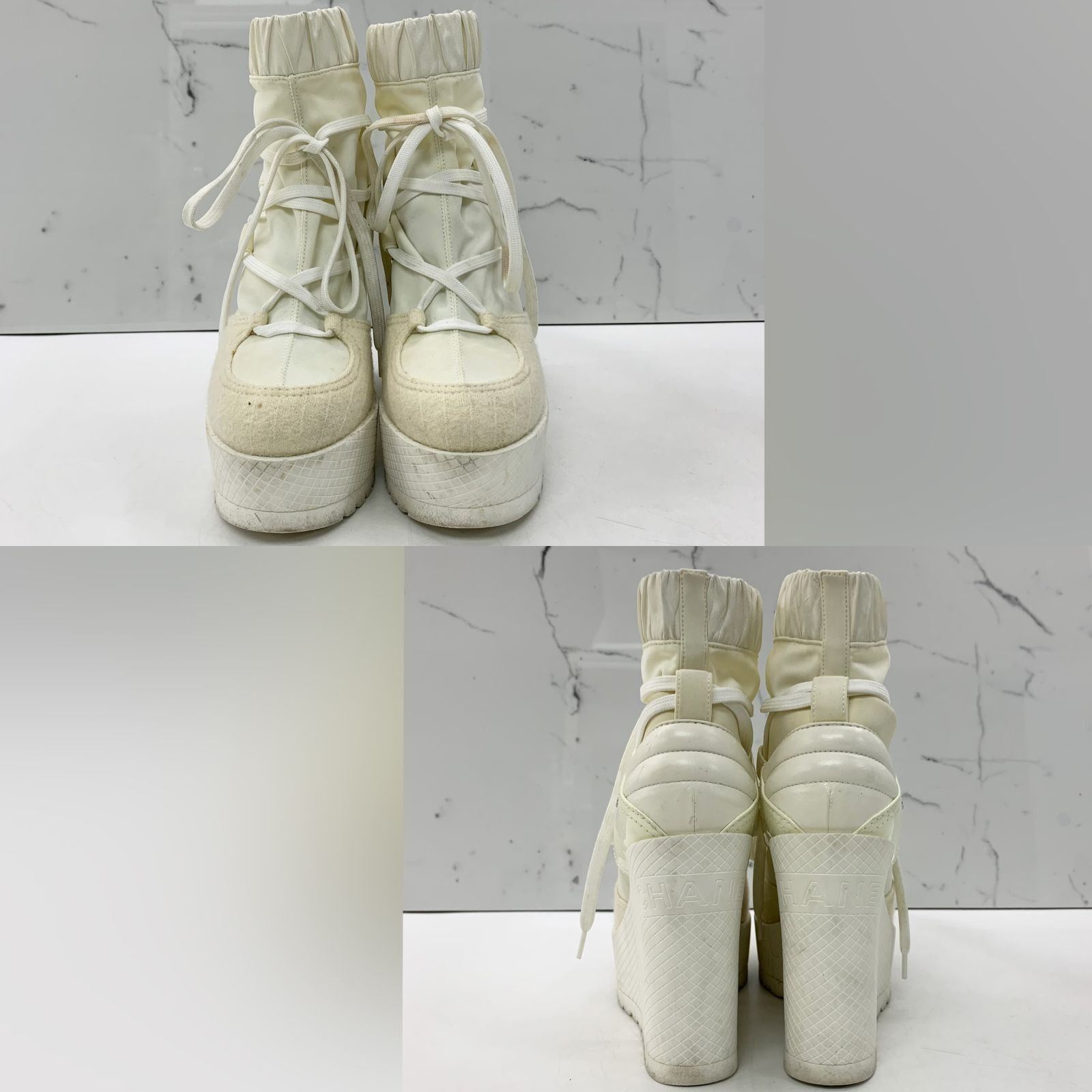 White chanel new arrivals boots