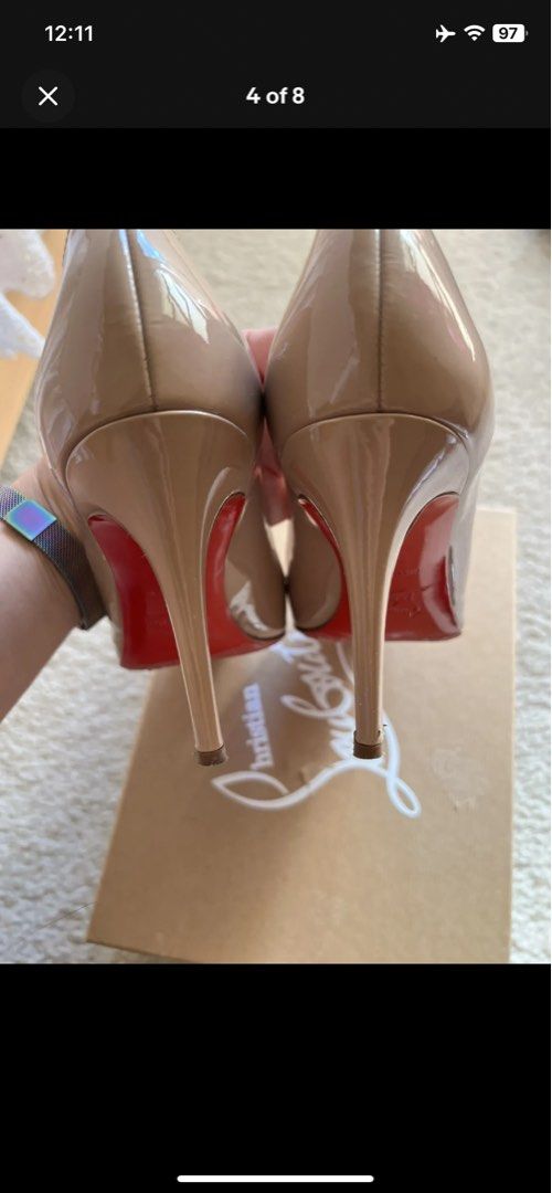 Christian Louboutin simple pump size 38 100mm