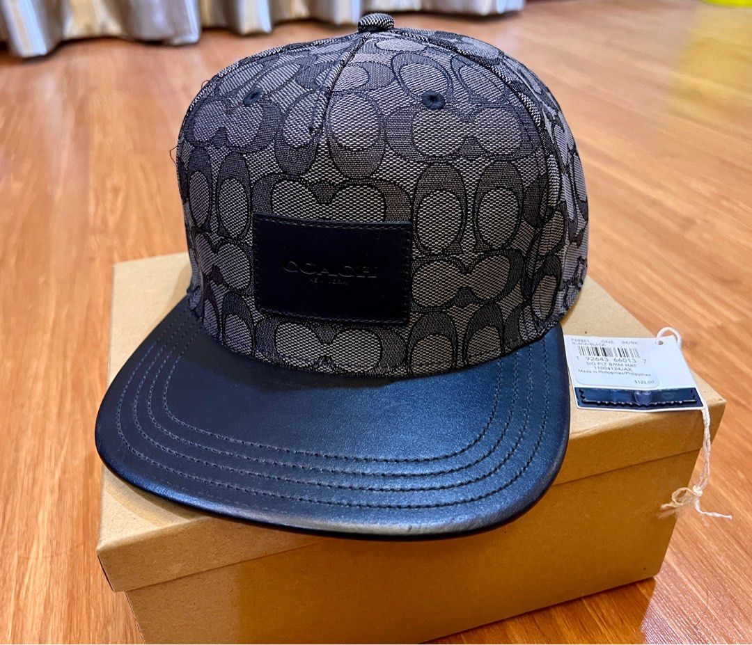 Coach Signature Flat Brim Hat Men s Fashion Watches