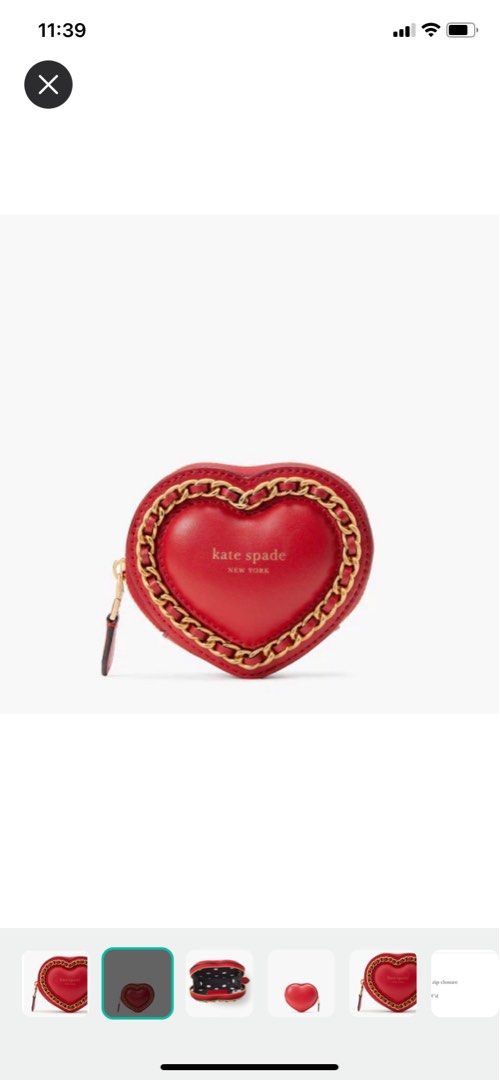 Collectible Kate Spade - Amour Puffy 3D Heart Coin Purse Pouch in  Lingonberry Red