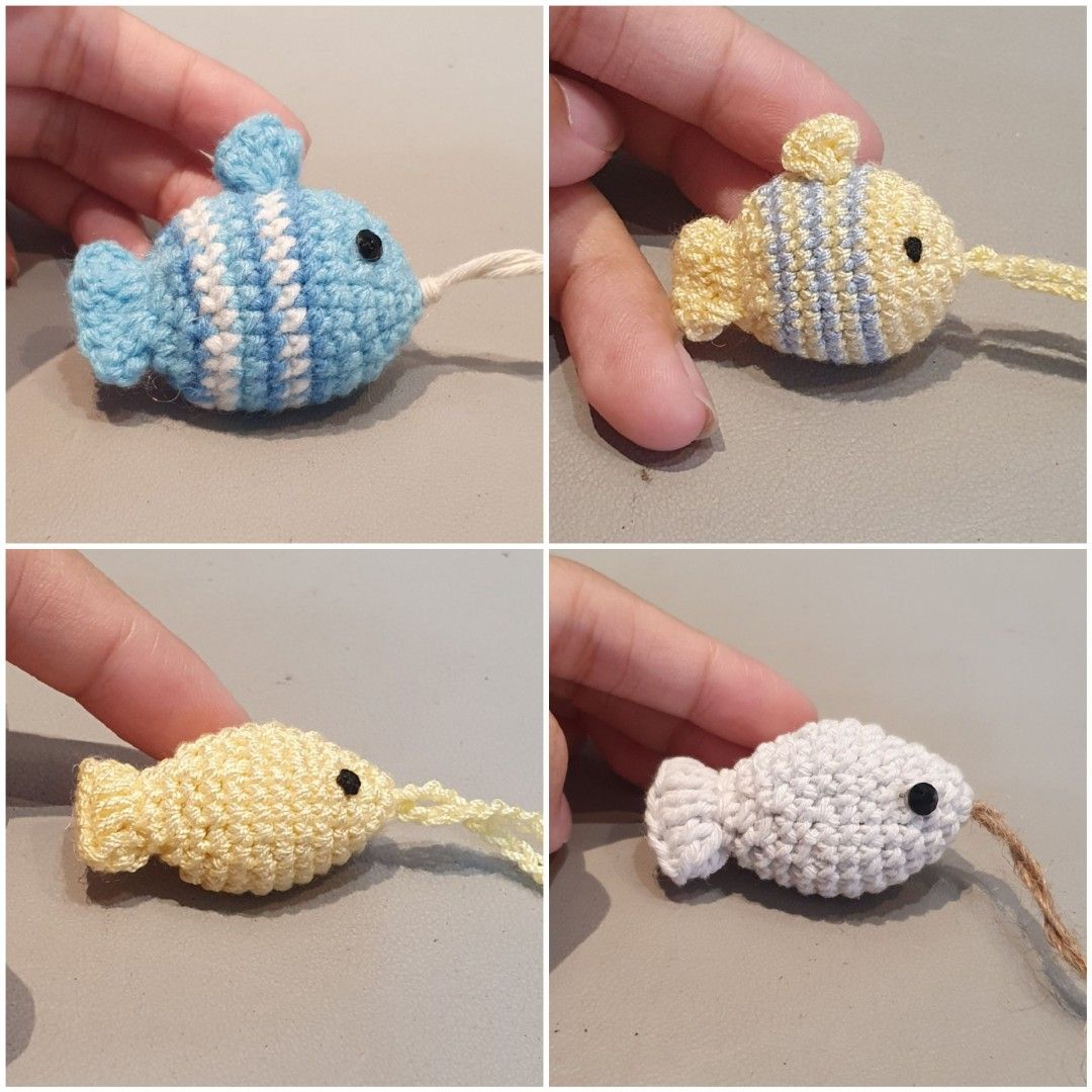 Crochet Fish Keychain Hobbies Toys Stationery Craft