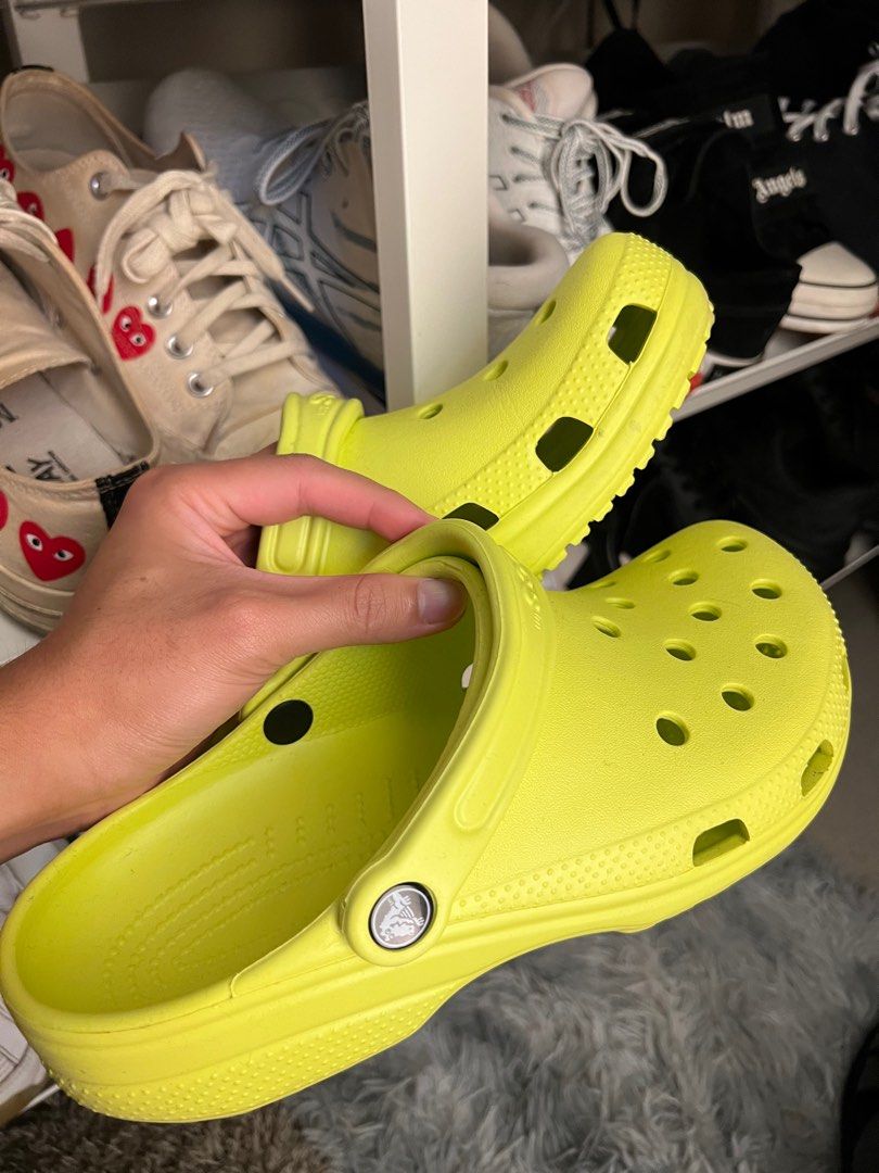 Crocs neon green sandals