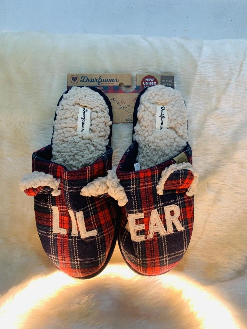 Dearfoams Kids Unisex Child Lil Baby Bear Slipper Mens 7 8 women s 9 10