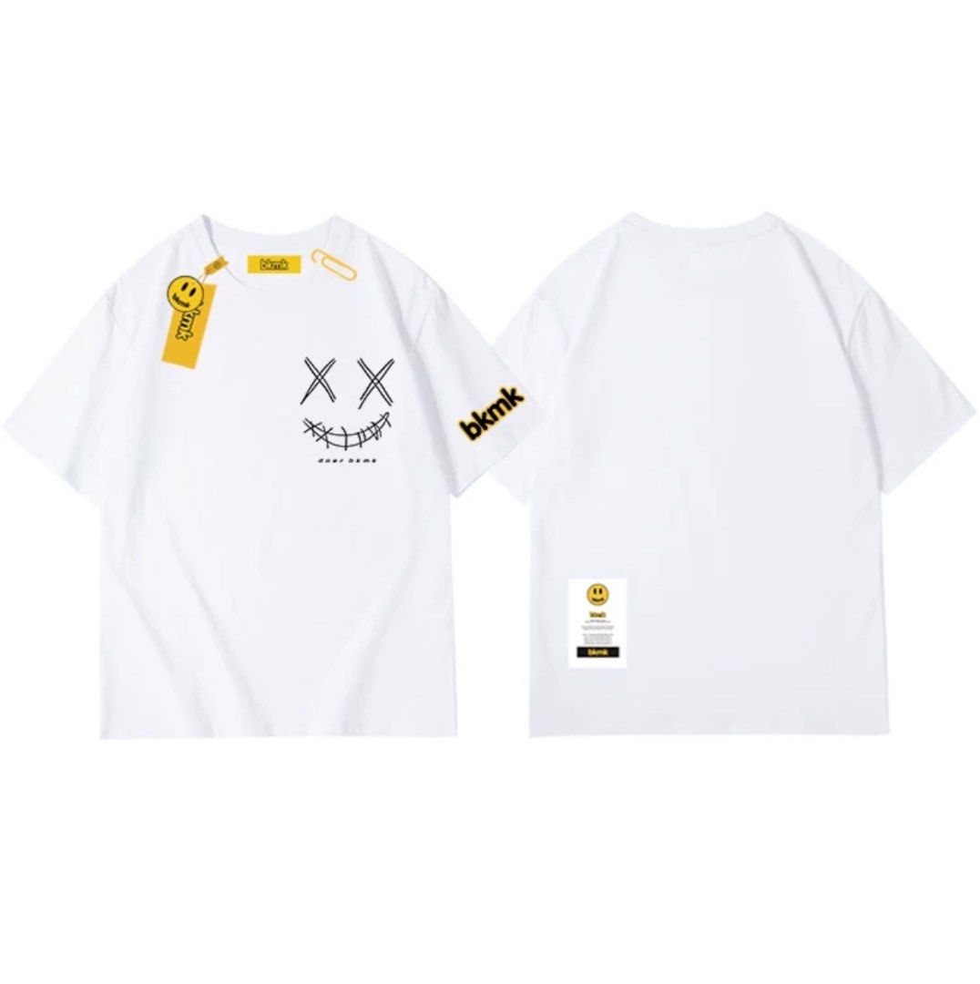 Drew Bkmk sleeve shirt smiley face, Men's Fashion, Tops & Sets, Tshirts ...