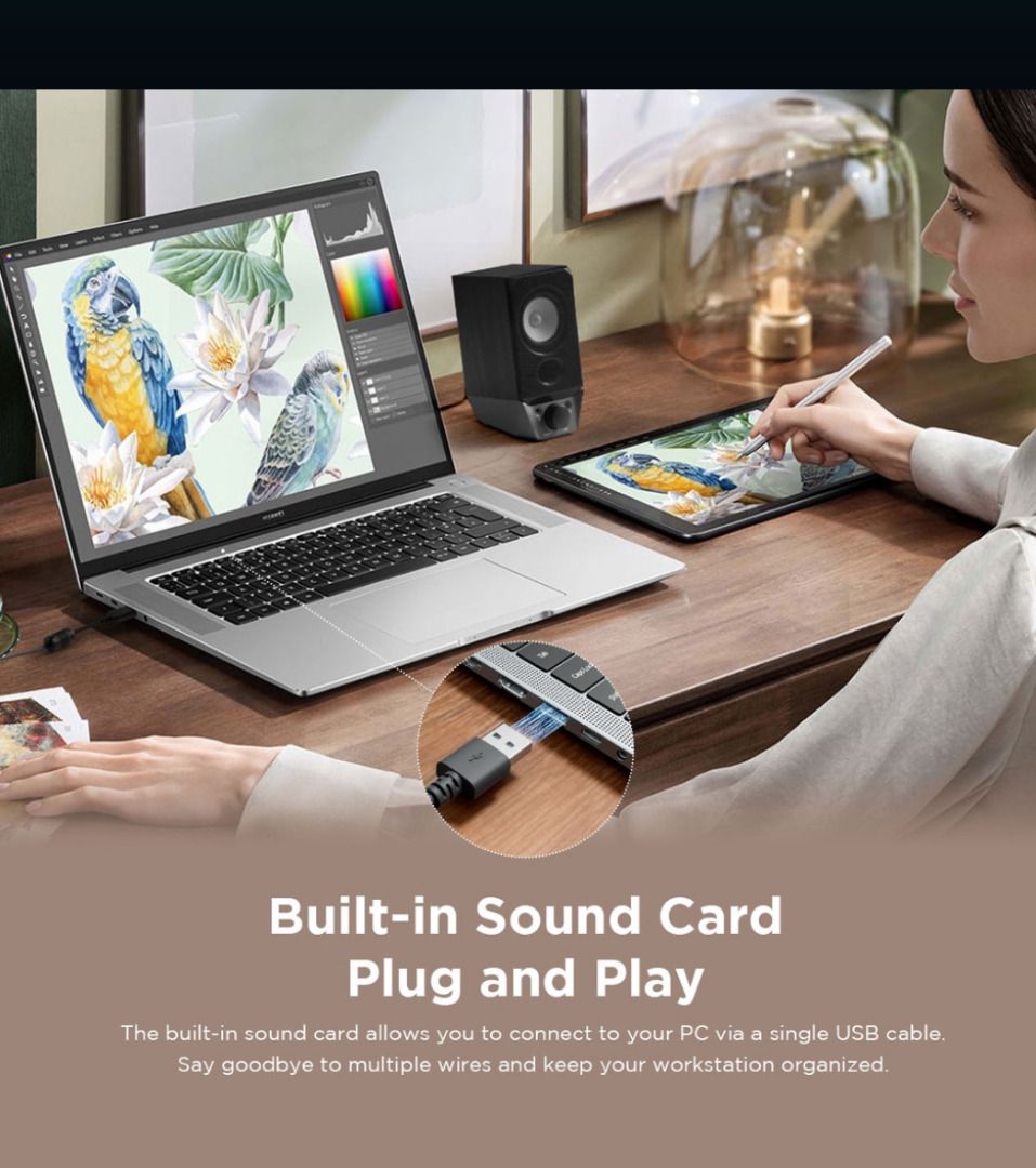 Edifier R19BT 2.0 PC Luidsprekersysteem met Houten Hoes, Bluetooth 5.3, Volledig Stereo Geluid, Sterke Bass, Volumeregeling, 3.5mm Ingang/USB-A Geluidskaart voor Computer/TV/Smartphone/Tablet - Zwart