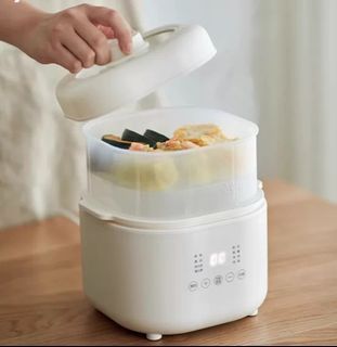 500W Electric Stew Pot Portable Slow Cooker Cooking Pot Multicooker Stewing  Porridge Soup with Appointment Heating Cup 600ml