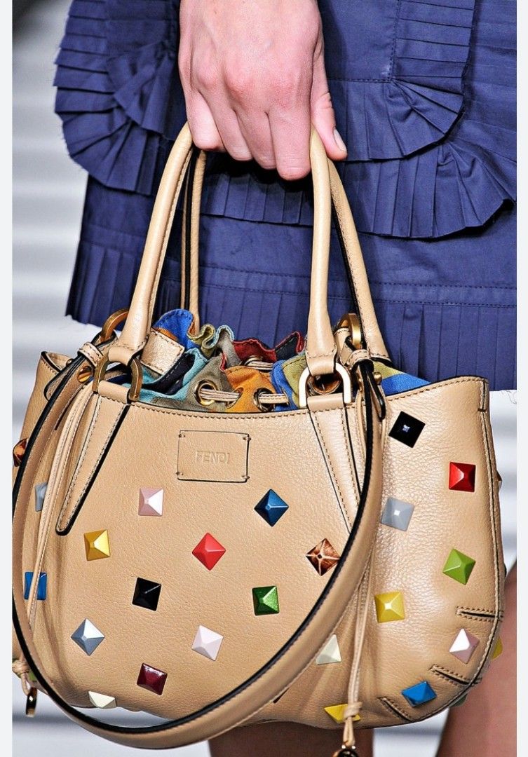 Fendi Studded Shoulder Bag