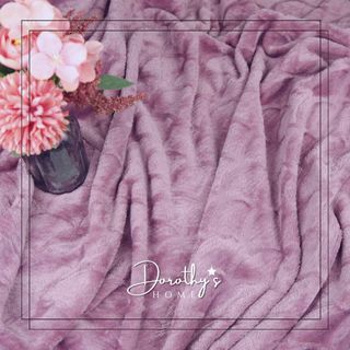 Fleece Blanket, King Size, Dusty Lilac Scale, 200 x 230 cm