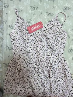 Brandy Melville Amara Green Floral Mini Dress