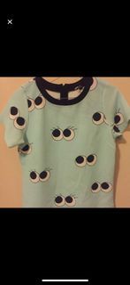 Forever21 Small Blue Google Eye Top