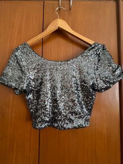 Silver sequin top forever 21 sales