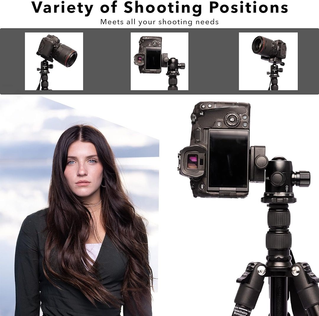 FTF GEAR Compact Aluminum DSLR Camera Tripod and Monopod, Photography