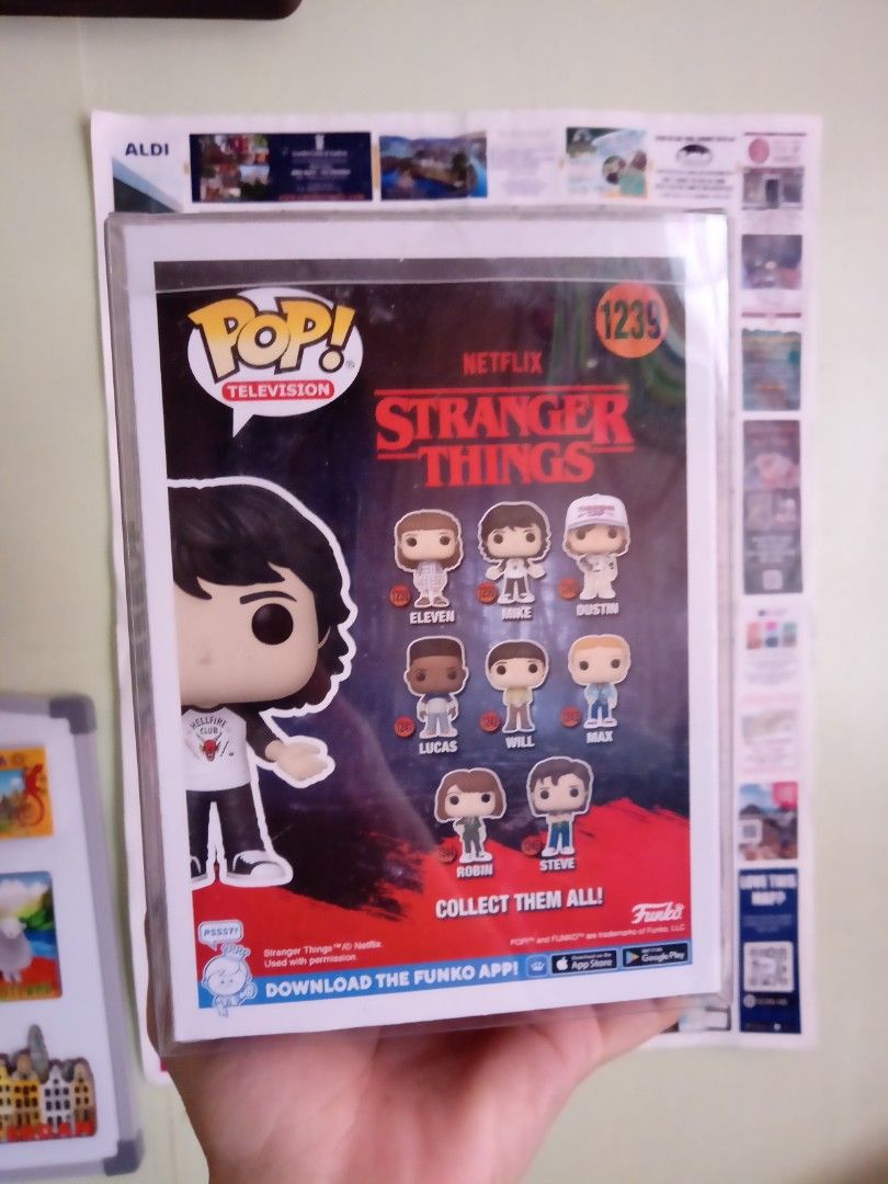 Funko Pop Stranger Things Mike (Category: Designer & Blind Box Toys) located in Bocaue. Submitted by blackmoon74 (Listing ID 1264824648, Image 3). Description: - Protector included - Collector's item. Still in good quality - Mode of payment: GCASH or COD (via Gogo Express) - Shipping fee not included - Main courier: Gogo Express Respect my Ad. Thank you so much! ✌️.