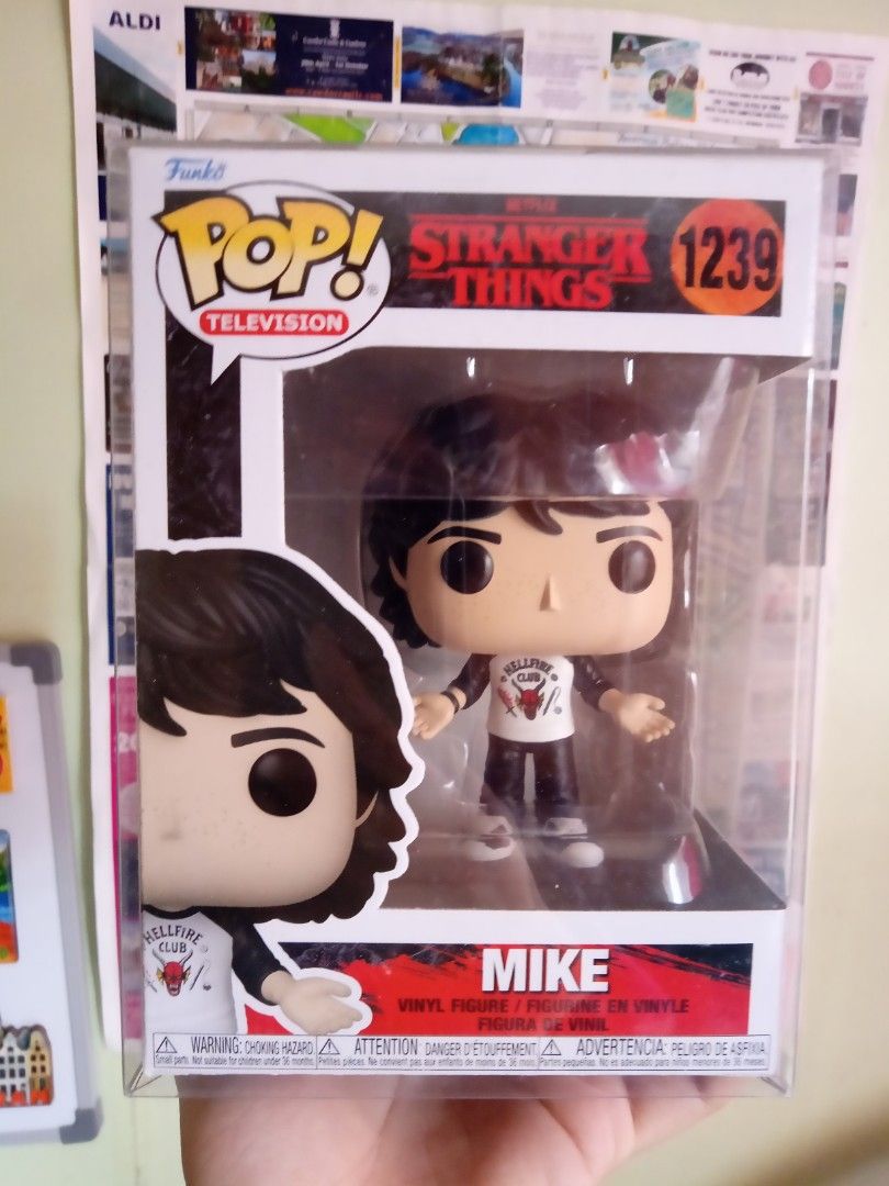 Funko Pop Stranger Things Mike (Category: Designer & Blind Box Toys) located in Bocaue. Submitted by blackmoon74 (Listing ID 1264824648, Image 1). Description: - Protector included - Collector's item. Still in good quality - Mode of payment: GCASH or COD (via Gogo Express) - Shipping fee not included - Main courier: Gogo Express Respect my Ad. Thank you so much! ✌️.