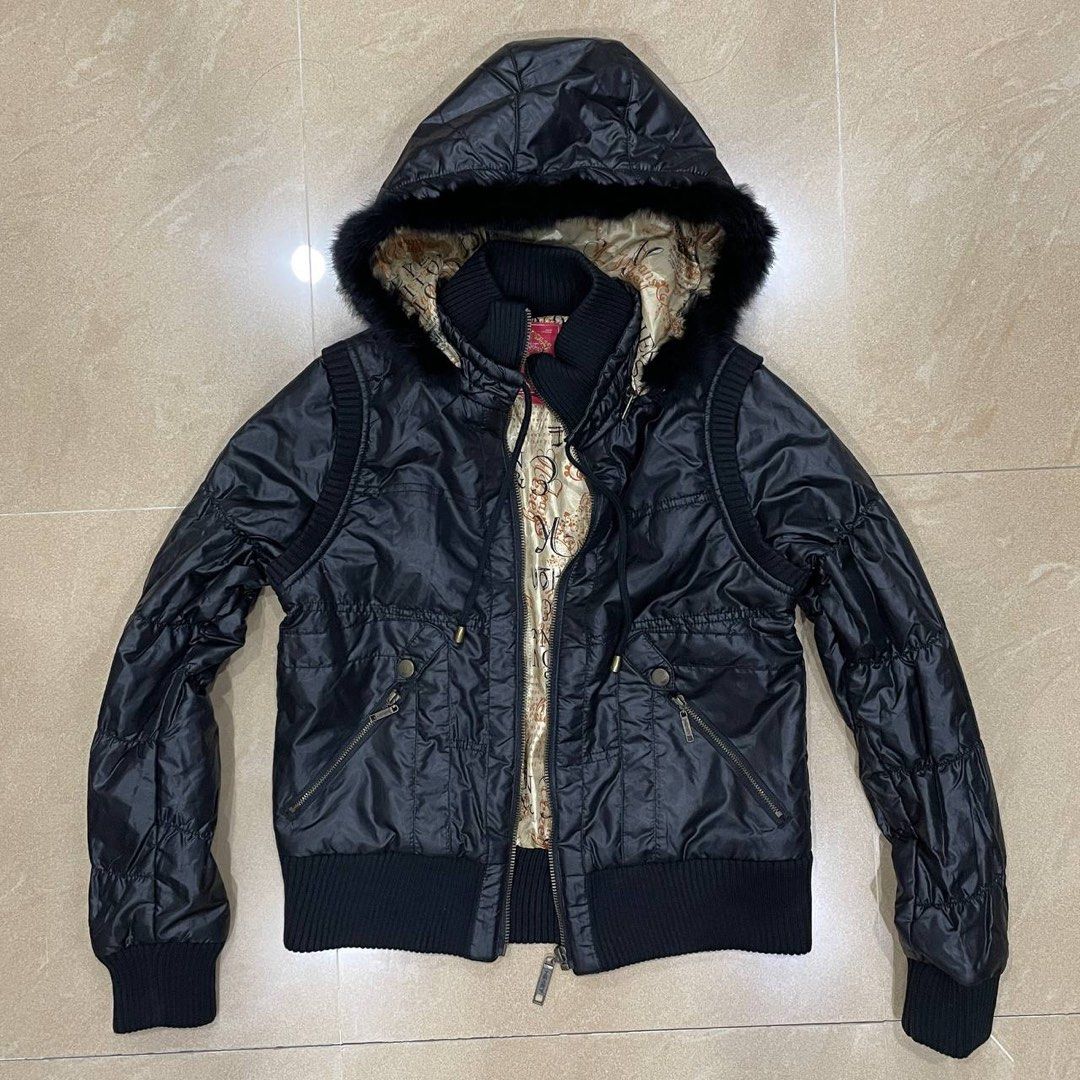 Fur hoodie jacket sales