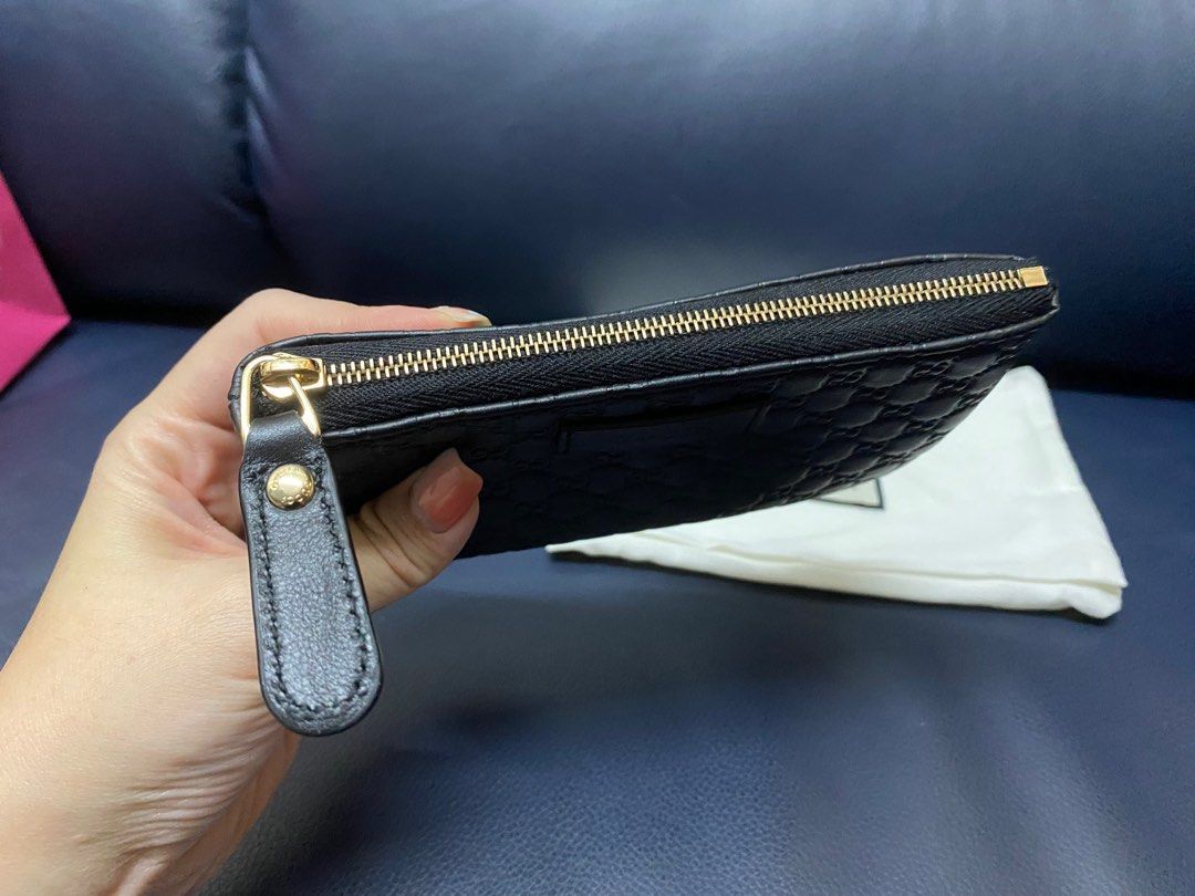 Gucci Black Signature Wallet Purse Key Bag 黑色散紙鎖匙雜物銀包
