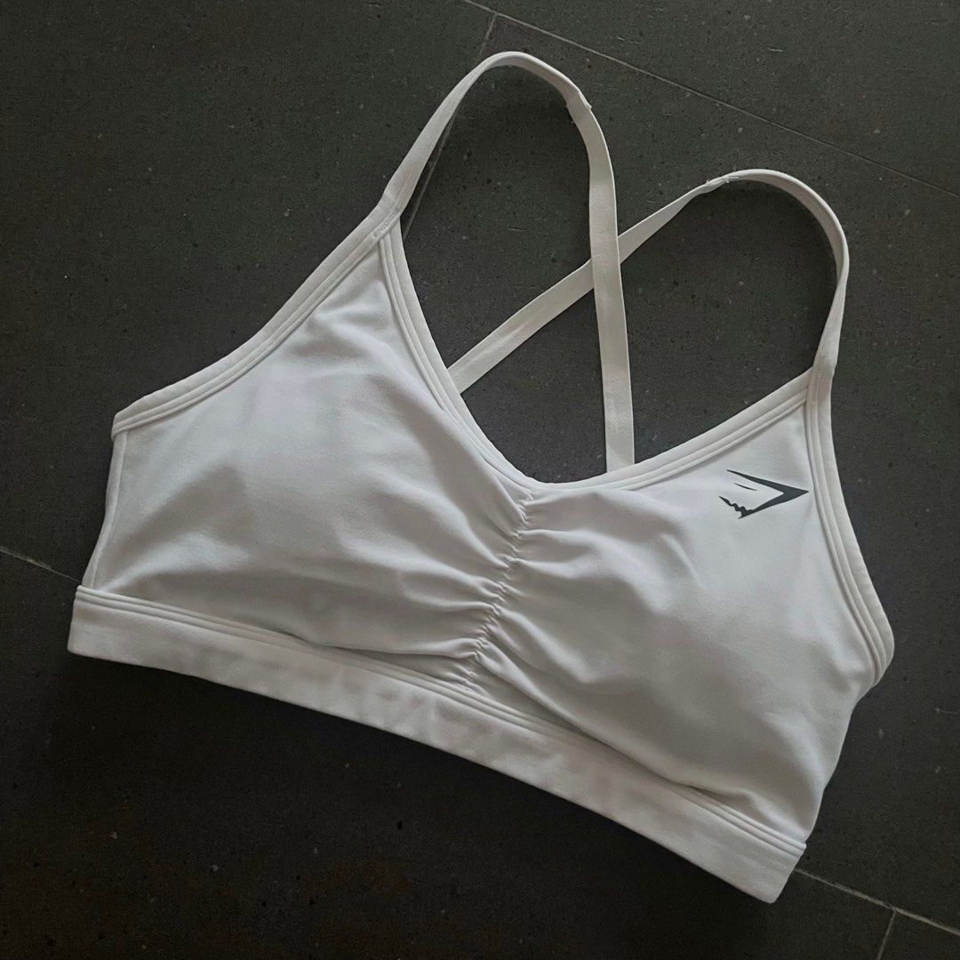 Gymshark Ruched Bra, Women's Fashion, Activewear on Carousell