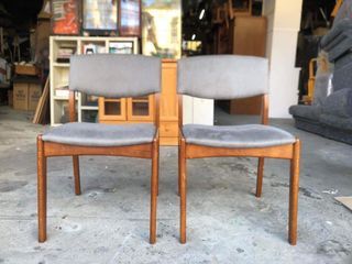 HAGIHARA mid century dining chairs 17L x 17 1/2W x 16H inches 30 inches sandalan
