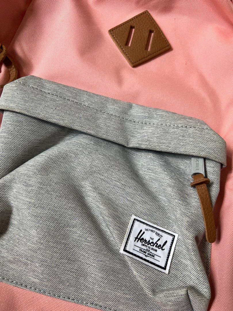 Herschel backpack grey and pink new arrivals