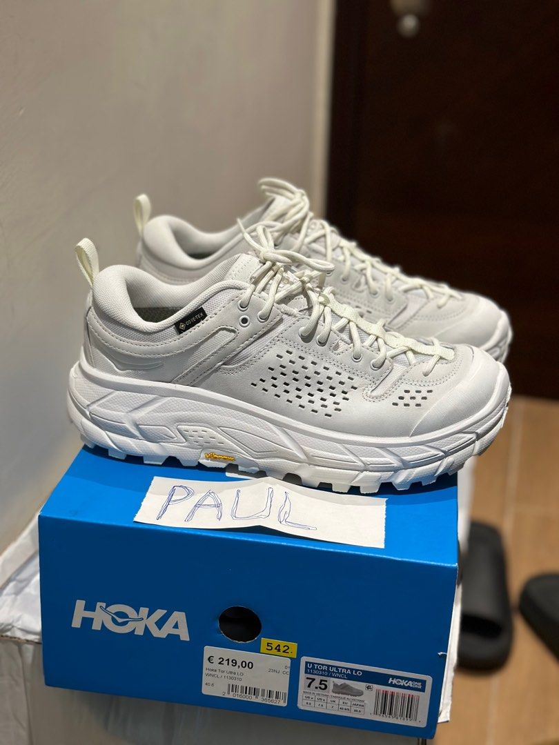 Hoka one one Tor Ultra Lo WHITE US7.5 Us6 Us5.5