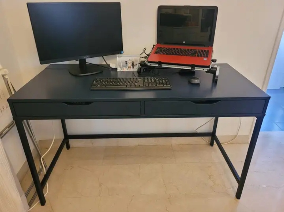 IKEA Alex Study Desk, Furniture & Home Living, Furniture, Tables & Sets on Carousell