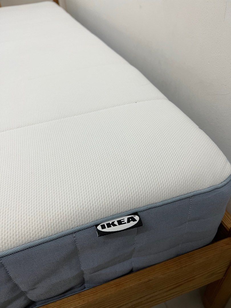 Ikea single frame with normal mattress or ikea mattress, Furniture