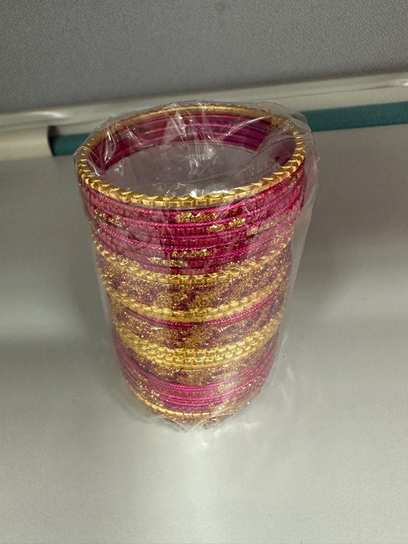 Gold kada with plastic bangle sale