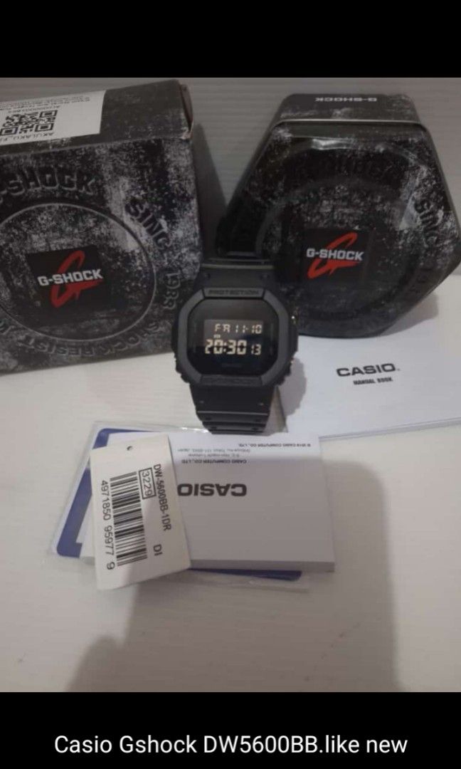 Jam Casio gisok dw 5600 BB like new