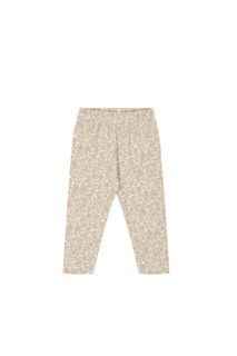 Jamie Kay Organic Cotton Legging - Chloe Floral Tofu baby toddler girl floral pink white pants
