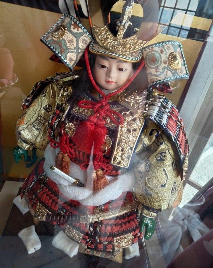 Samuri Hom Japanese Vintage Samurai Home decorate 75cmX45cm with glass cover ...