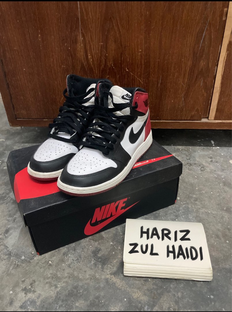 Air jordan 1 top black toe 2016