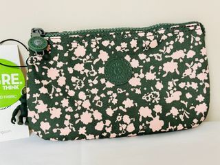 KIPLING CREATIVITY LARGE TRAVEL COSMETIC POUCH MAKEUP BAG WALLET - FRESH FLORAL