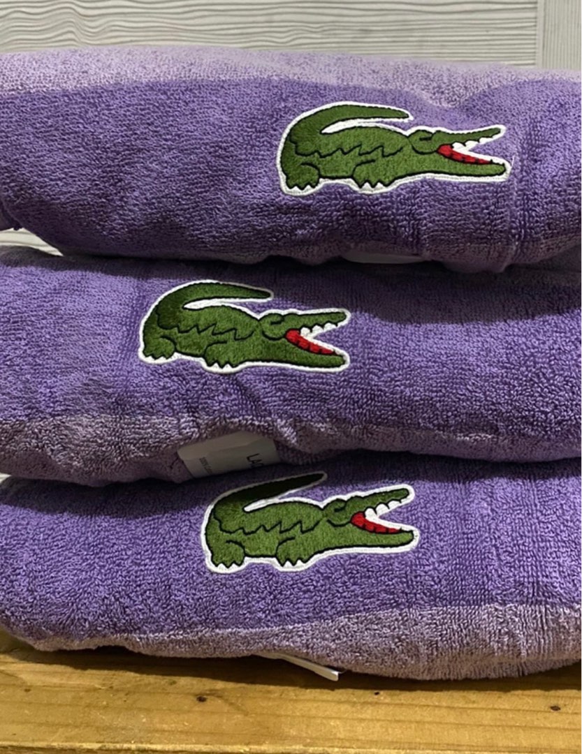 Lacoste towels, Furniture & Home Living, Bedding & Towels on Carousell
