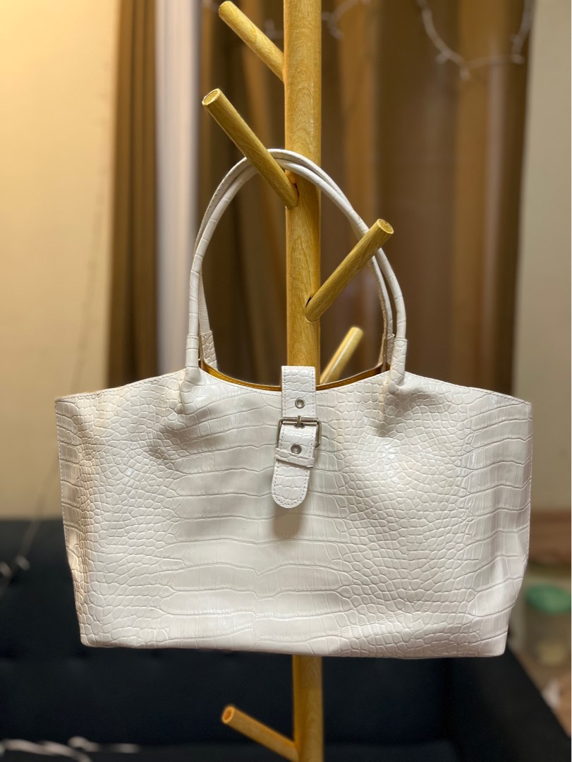 Leather White Bag, Women's Fashion, Bags & Wallets, Shoulder Bags on